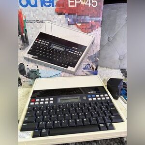 Vintage Brother EP-45 Compact Portable Electronic Typewriter with box